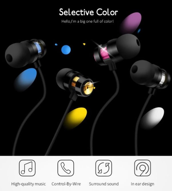 NKOBEE In-ear Hörlurar med Mic In-lineControl