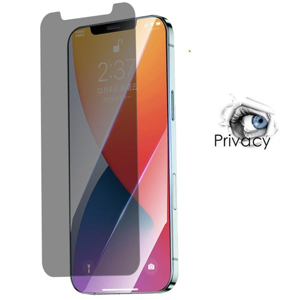 3-PACK Anti-Spy Skärmskydd 0,3mm iPhone 12