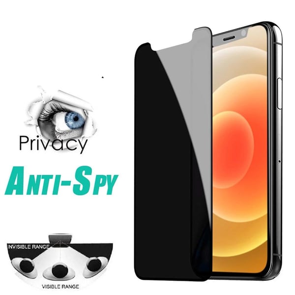 3-PACK Anti-Spy Skärmskydd 0,3mm iPhone 12 Pro