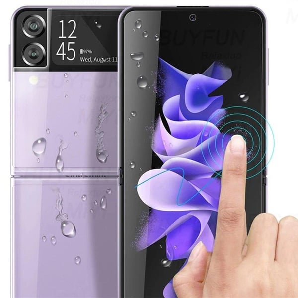 3-PACK 3-in-1 Hydrogel Skärmskydd Samsung Galaxy Z Flip 3