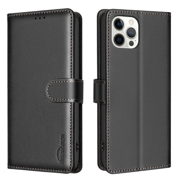 iPhone 13 Pro Max Skydd - Plånboksfodral med RFID & Stativ
