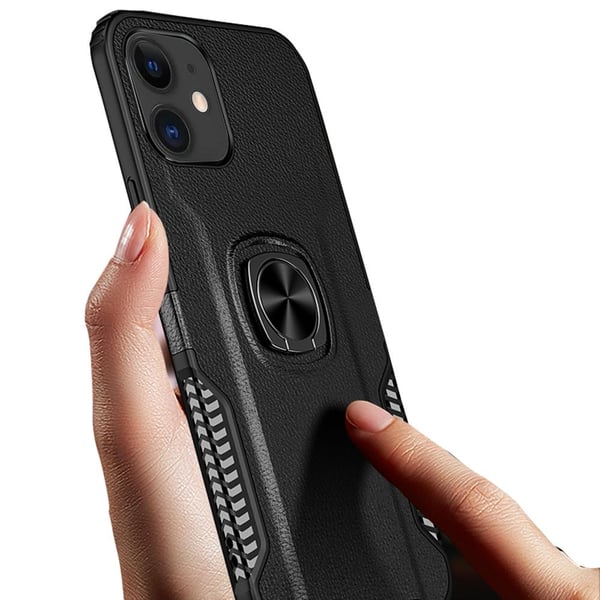 iPhone 12 - Stilsäkert Skyddande Skal med Ringhållare