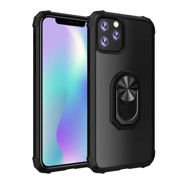 iPhone 12 Pro Max - Skyddande Praktiskt Skal med Ringhållare