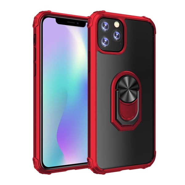 iPhone 12 Pro Max - Skyddande Praktiskt Skal med Ringhållare