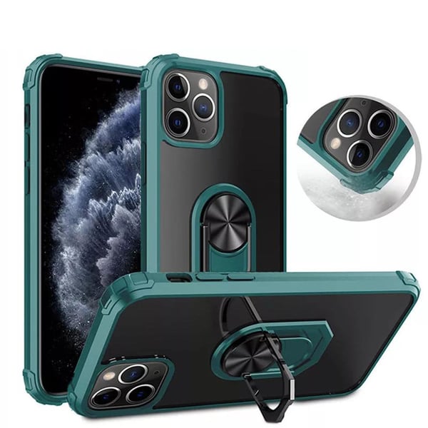 iPhone 12 Pro Max - Skyddande Praktiskt Skal med Ringhållare