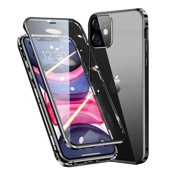 iPhone 12 - Genomtänkt Stilsäkert Magnetiskt Dubbelskal FLOVEME