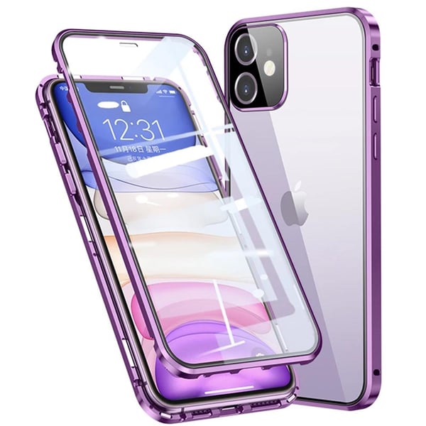 iPhone 12 - Genomtänkt Stilsäkert Magnetiskt Dubbelskal FLOVEME