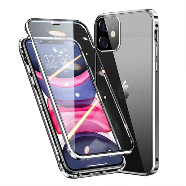 iPhone 12 - Genomtänkt Stilsäkert Magnetiskt Dubbelskal FLOVEME