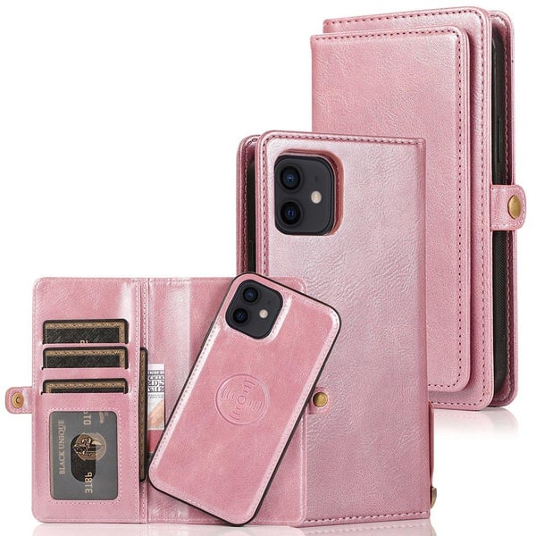 iPhone 12 Mini - Praktiskt Robust 2-1 Plånboksfodral