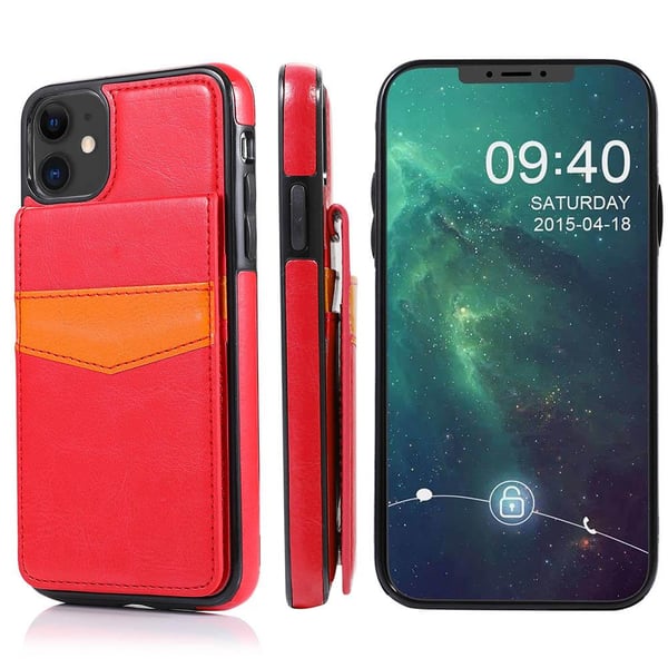 iPhone 12 Mini - Genomtänkt LEMAN Skal med Korthållare
