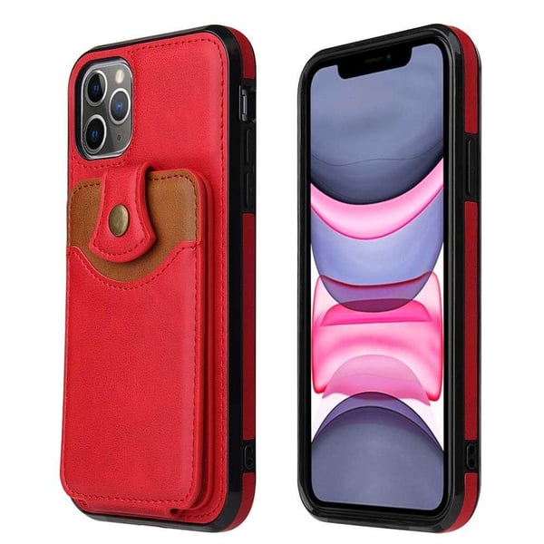 iPhone 12 Pro Max - Stilrent Smidigt Skal med Korthållare