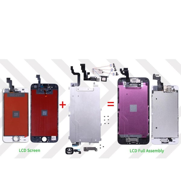 iPhone 6 komplett LCD OEM skärm med smådelar