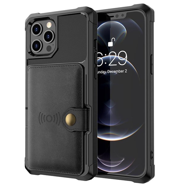 iPhone 12 Pro Max - Praktiskt Stilrent Skal med Korthållare