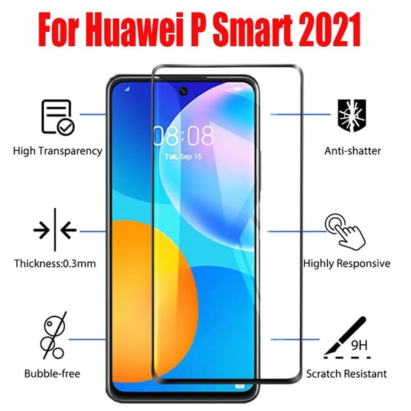 Huawei P smart 2021 Skärmskydd 2.5D 9H 0,3mm