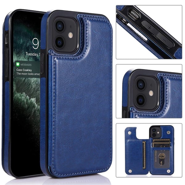 iPhone 12 - Praktiskt Stilrent Skal med Korthållare