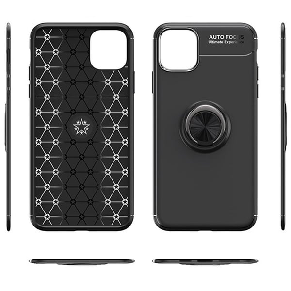 iPhone 12 Mini - Skyddande Praktiskt Skal med Ringhållare