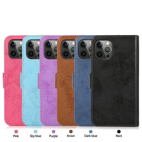 iPhone 12 Pro Max - Robust Dubbelfunktions Plånboksfodral