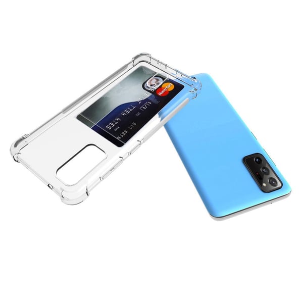 Samsung Galaxy Note 20 Ultra - Skyddande Silikonskal Korthållare