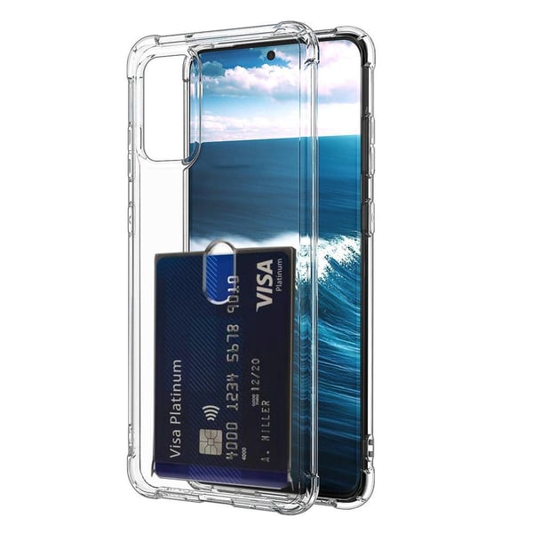 Samsung Galaxy Note 20 Ultra - Skyddande Silikonskal Korthållare