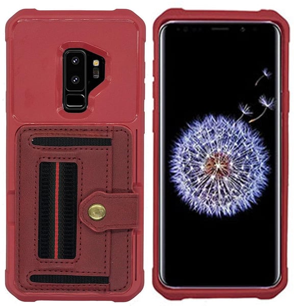 Samsung Galaxy S9 Plus - Praktiskt Stilrent Skal med Korthållare