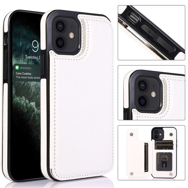 iPhone 12 - Praktiskt Stilrent Skal med Korthållare