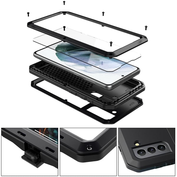 Samsung Galaxy S21 - Skyddande Aluminium Skal (Heavy Duty)