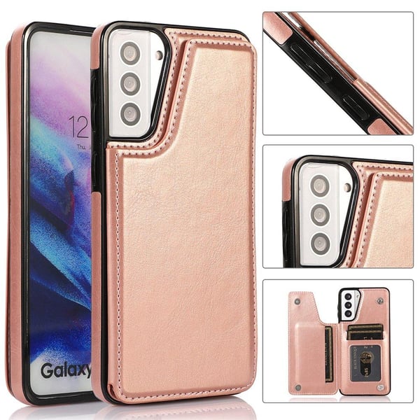Samsung Galaxy S21 Plus - Skyddande Smidigt Skal med Korthållare