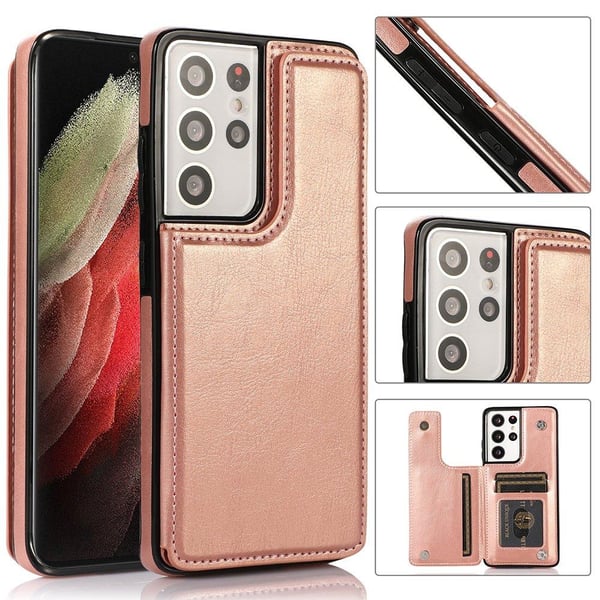 Samsung Galaxy S21 Ultra - Stilrent Skal med Korthållare