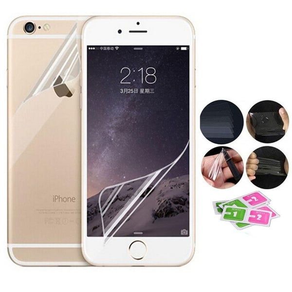 2-PACK Mjukt Framsida & Baksida Skärmskydd PET 9H 0,2mm iPhone 7