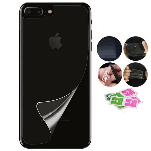 3-PACK iPhone 7 Plus Mjukt Baksida Skärmskydd PET 9H 0,2mm