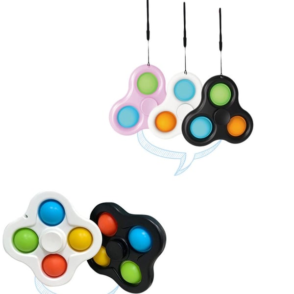 Slittåligt Fidget Toy / Fidget Leksak / Simple Dimple TRE/FYRKANT
