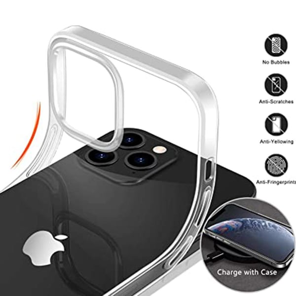 iPhone 12 - Stötdämpande Silikonskal + Skärmskydd