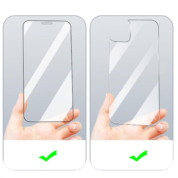3-PACK iPhone 12 Fram- & Baksida Skärmskydd 0,3mm