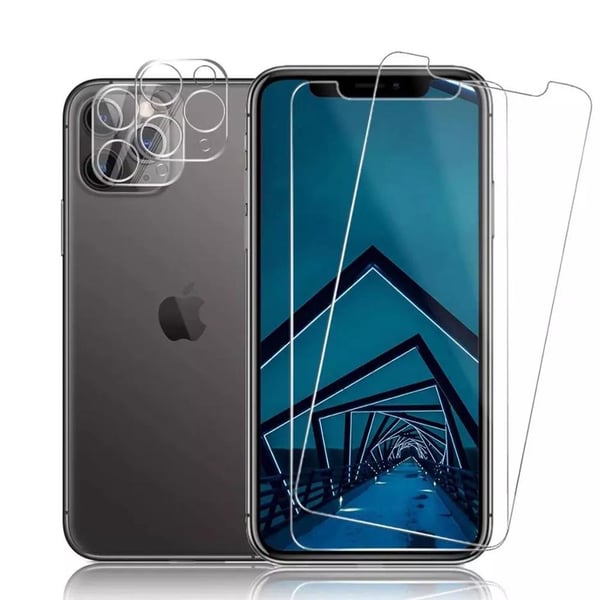 3-PACK 3-in-1 iPhone 12 Pro Fram- & Baksida + Kameralinsskydd