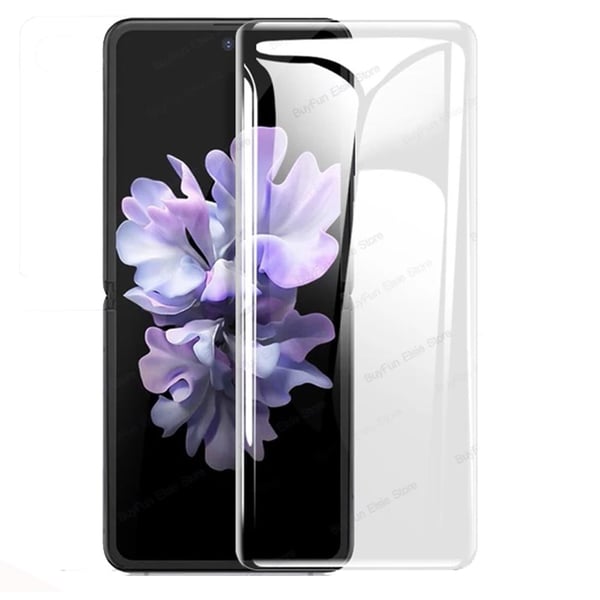 2-PACK Galaxy Z Flip - Skärmskydd 3 in 1 Hydrogel Fram & Baksida