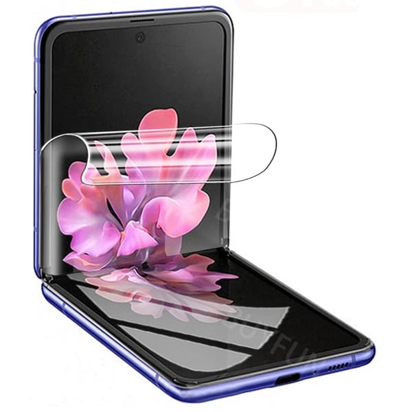 3-PACK Galaxy Z Flip - Skärmskydd 3 in 1 Hydrogel Fram-& Baksida