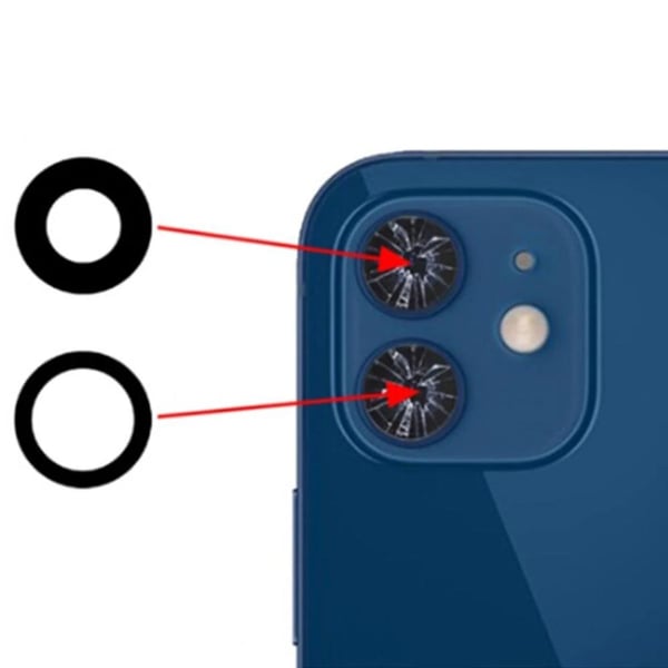2-PACK iPhone 11 Bakre Kamerafälglins Reservdel