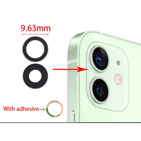 3-PACK iPhone 11 Bakre Kamerafälglins Reservdel