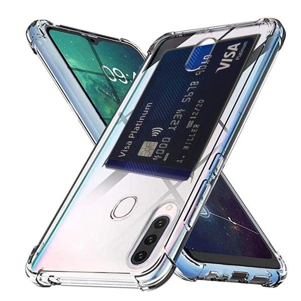 Samsung Galaxy A20S - Skyddande Praktiskt Skal med Korthållare
