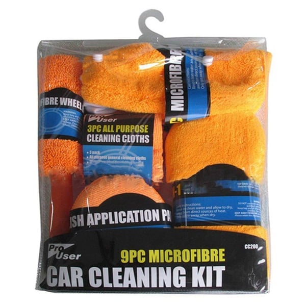 9-Pack Smidiga Microfibers Fordons Rengörings Set