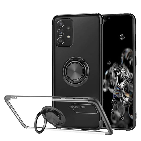 Samsung Galaxy A72 - Elegant Silikonskal med Ringhållare