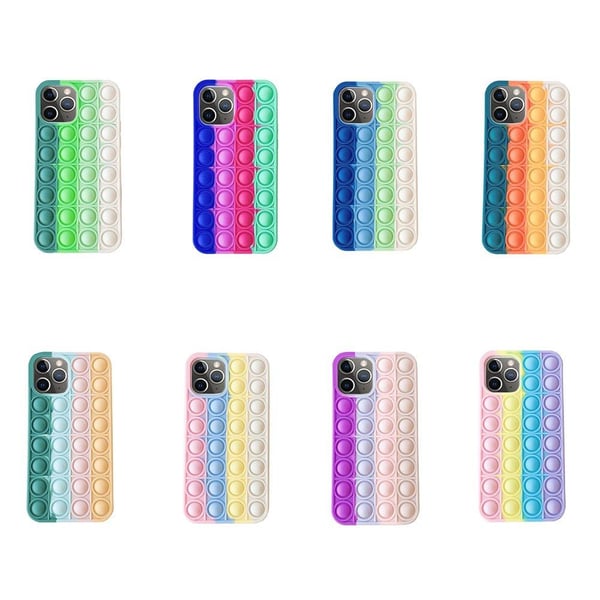 iPhone 12 Pro Max - Skyddande Fidget Pop It Silikonskal