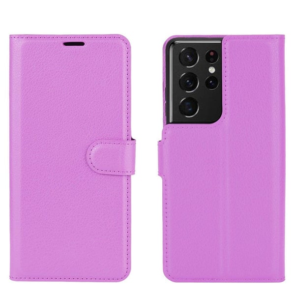 Samsung Galaxy S21 Ultra - Skyddande Stilrent Plånboksfodral