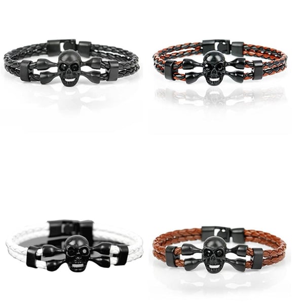 Stilrent Rockigt Döskalle Skull Armband