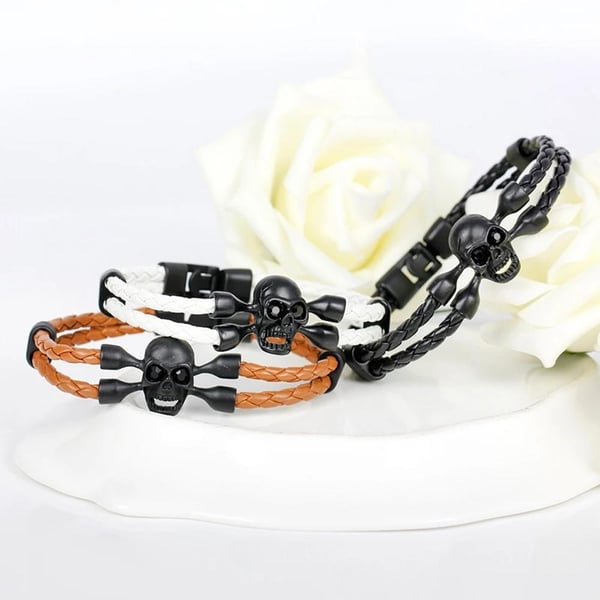 Stilrent Rockigt Döskalle Skull Armband