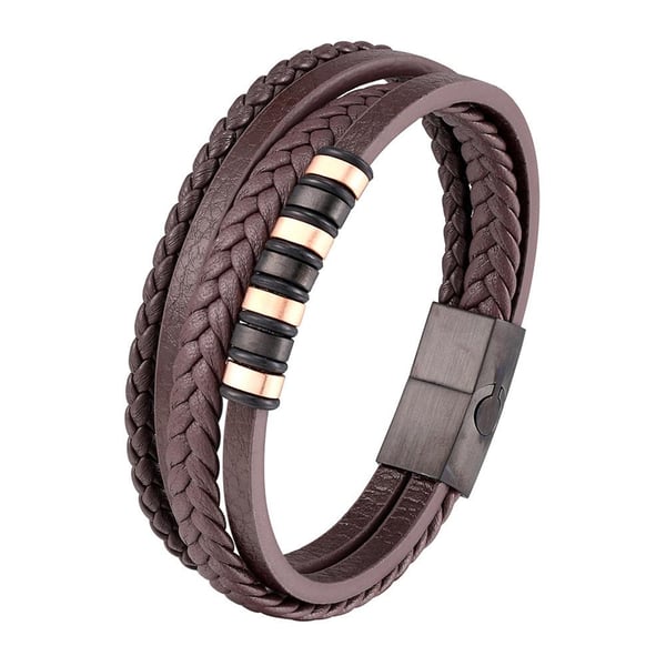 Stilsäkert Högkvalitet Slittåligt Väven Läder Armband