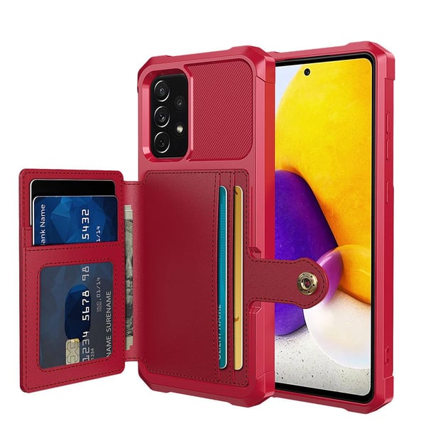 Samsung Galaxy A52 - Praktiskt Skyddsskal med Korthållare