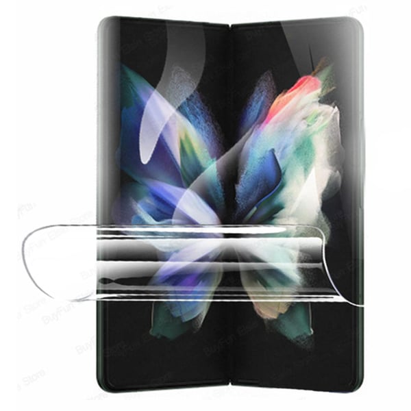 2-PACK 3-in-1 Samsung Galaxy Z Fold 3 Hydrogel Skärmskydd