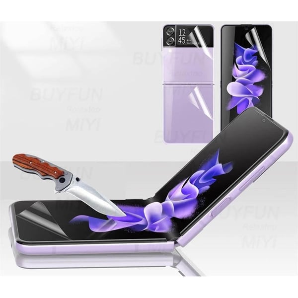 2-PACK Samsung Galaxy Z Flip 3 3-in-1 Hydrogel Skärmskydd