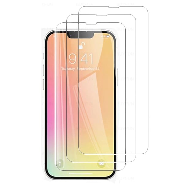 3-PACK iPhone 13 Pro Skärmskydd Standard HD 0,3mm